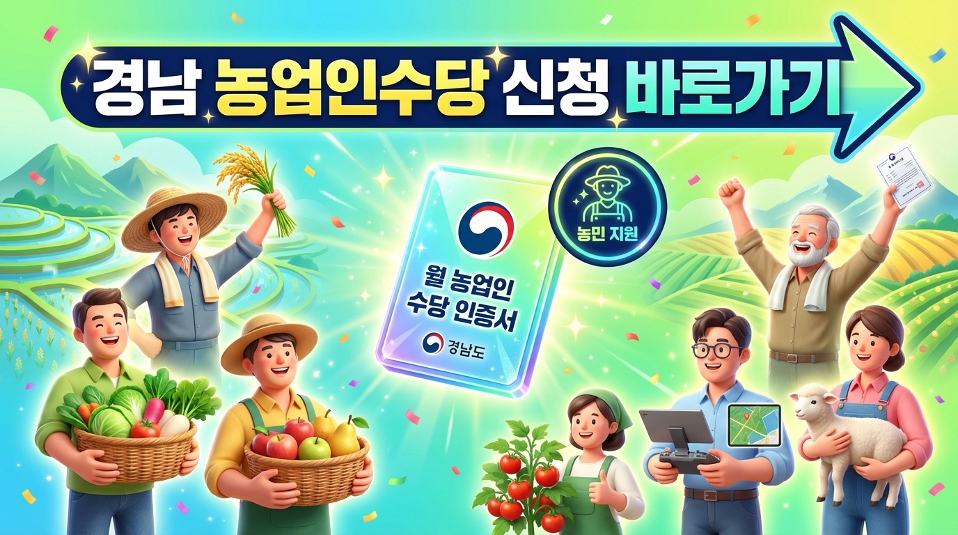 경남 농어업인수당 신청 바로가기