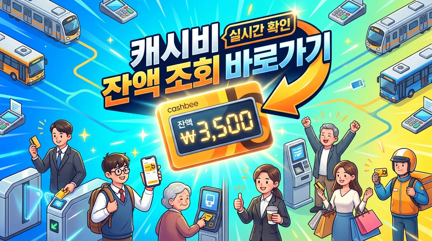 캐시비 잔액 조회 바로가기