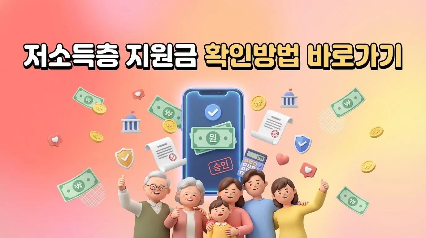 저소득층 지원금 확인방법 바로가기