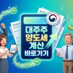 대주주 양도세 계산 바로가기 – 세율·기준·신고기한 대주주 양도세 계산