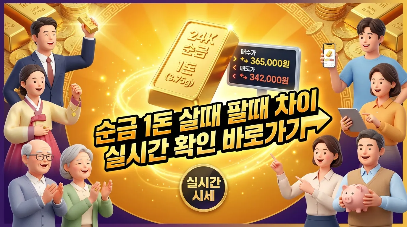 순금 1돈 살때 팔때 실시간