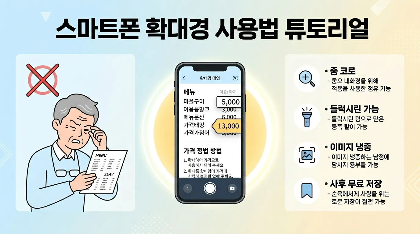 스마트 폰 돋보기 기능 썸네일