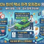 택시 자격 유지검사 신청 방법 온라인 예약부터 당일 준비까지 2026 택시 자격 유지검사