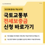 국토교통부 전세보증금 지원 신청 바로가기