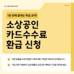 소상공인 카드수수료 환급 신청 자격·금액·방법 소상공인 카드수수료 환급 신청