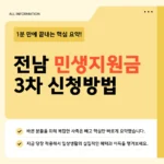 전남 민생지원금 3차