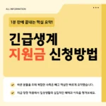 긴급생계지원금 신청 자격·지원금액·지급일·서류까지 2026년 한 번에 정리 긴급생계지원금 신청 자격