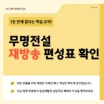 무명전설 재방송 편성표 채널별 시간 총정리 – MBN·GMTV·GTV·OTT 다시보기까지 (2026 최신) 무명전설 재방송 편성표