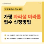가평 자라섬 마라톤 접수 바로가기 - 2026 신청방법 지금 확인하세요 가평 자라섬 마라톤 접수 바로가기