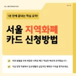 서울 지역화폐 5~10% 할인 혜택·사용처·구매 한도 한눈에 보기 (2026) 서울 지역화폐