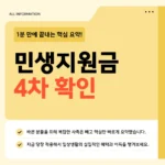 민생지원금 4차 확인방법 바로가기 – 내가 받을 수 있는지 지금 바로 확인하세요 민생지원금 4차
