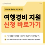 여행경비 지원 신청 바로가기 여행경비 지원 신청 바로가기