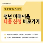 청년 미래이음 대출 조건 신청 바로가기