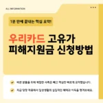 우리카드 고유가 피해지원금 최대 60만 원 받는 조건·신청일정·사용처 한눈에 보기 우리카드 고유가 피해지원금
