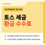 토스 세금 환급 수수료